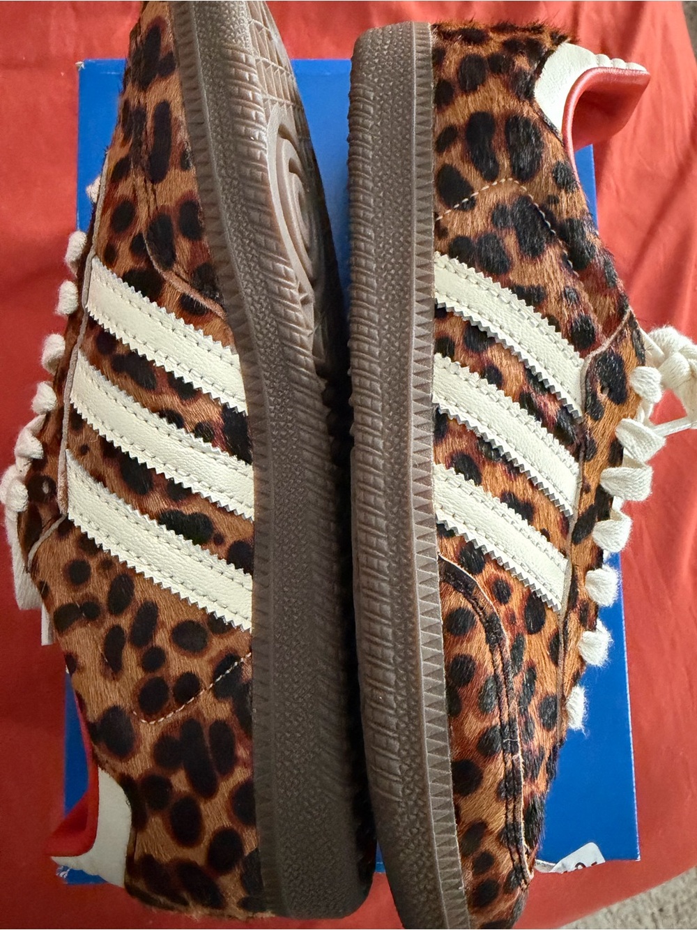 Adidas Leopard Print Women’s Sneakers with Red Laces - Picture 4 of 5